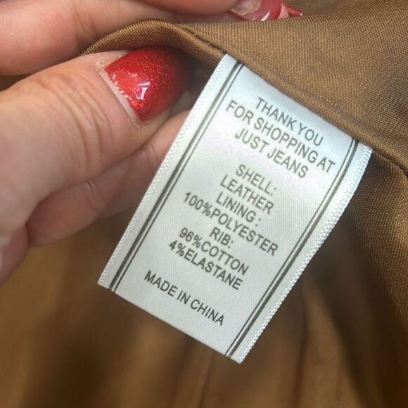 Just Jean Leather jacket coat - Picture 4 of 5